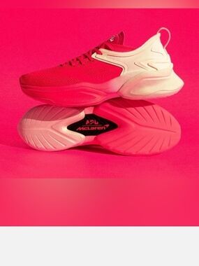APL McLaren Hyspeed Men's Magenta & Cream Athletic Shoes New